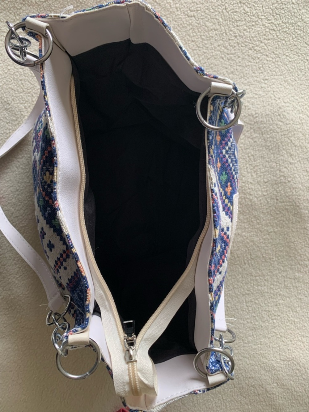Pink-Accented Patterned Tote - Picture 4 of 4